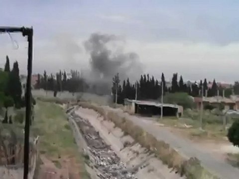 Syria فري برس حمص جوبر قصف عنيف من قبل عصابات الاسد الباغية 19 5 2012 Homs