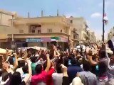 Syria فري برس مظاهرة بدرعا المحطة بسوق الخضرة  20 5 2012 Daraa