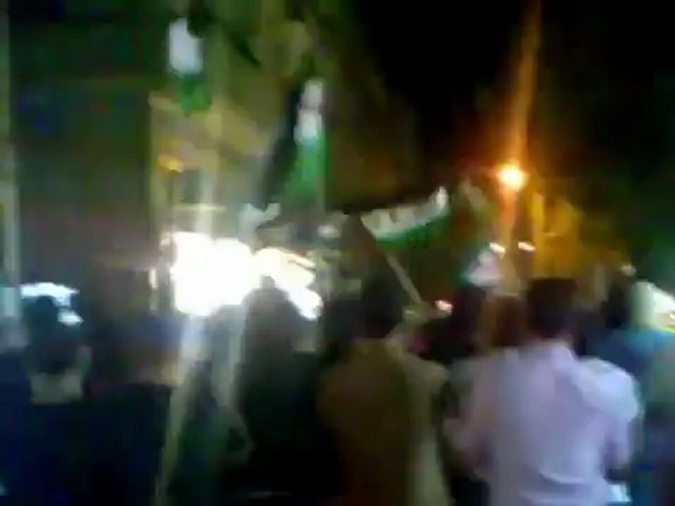 Syria فري برس ريف دمشق  مظاهرة مسائية  قدسيا  19 5 2012 ج2 Damascus