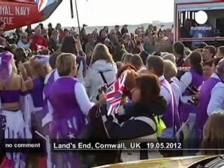 La torche olympique entame son périple au... - no comment