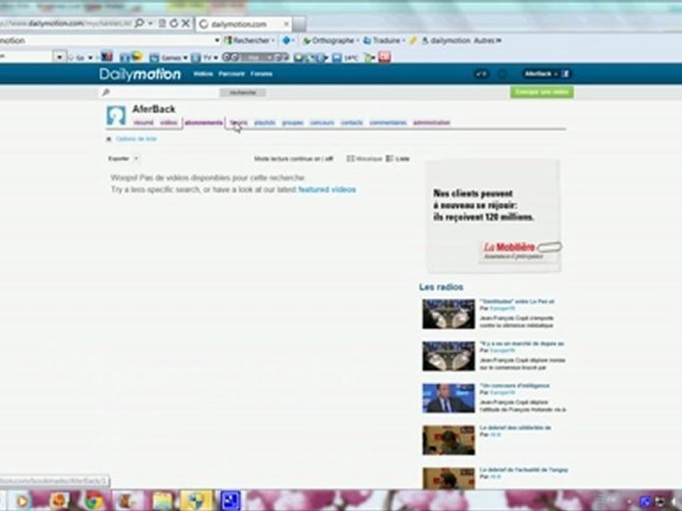 Présentation de chaine Dailymotion