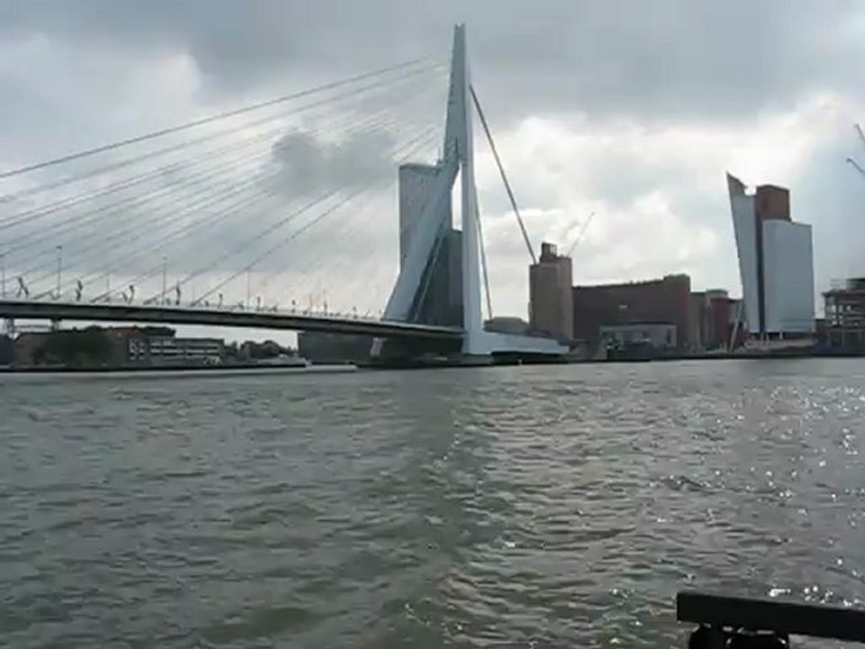 Rotterdam, Pays Bas : vue sur le pont Erasmus