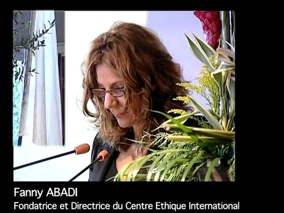 Fanny Abadi - ouverture des Rencontres Interculturelles pour la Paix