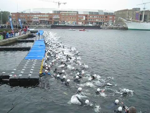 départ triathlon de Dunkerque 2012