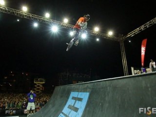 World First by Jack Clark - 180 Triple Bus on the spine - at FISE 2012