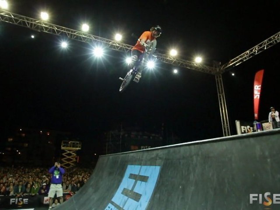 World First by Jack Clark - 180 Triple Bus on the spine - at FISE 2012