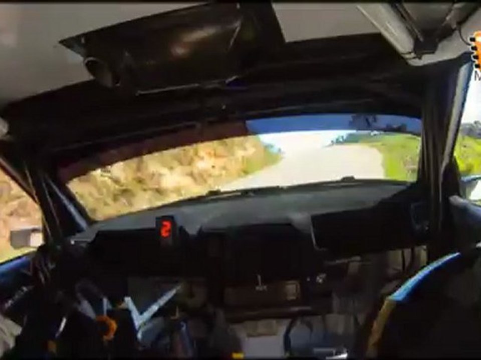 Cámara interior A.Hevia-A.Iglesias (Skoda Fabia S2000) Rally Principe de Asturias 2011