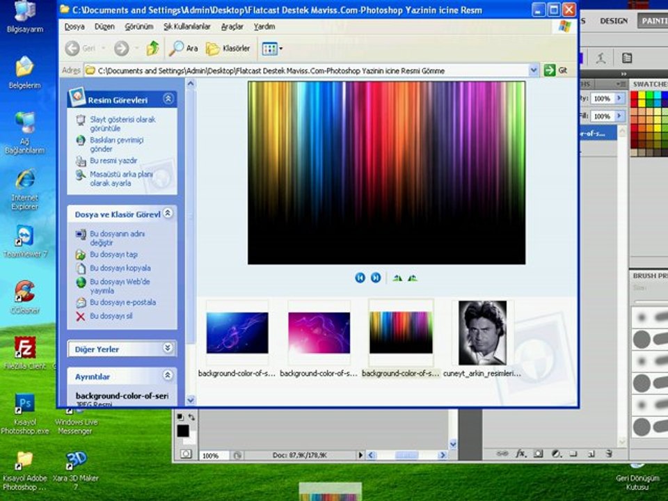 Photoshop CS 5 Yazinin İcine Resimi Gömme Dersi