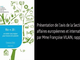Rio +20, un rendez-vous majeur pour l’avenir de la planète - CESE