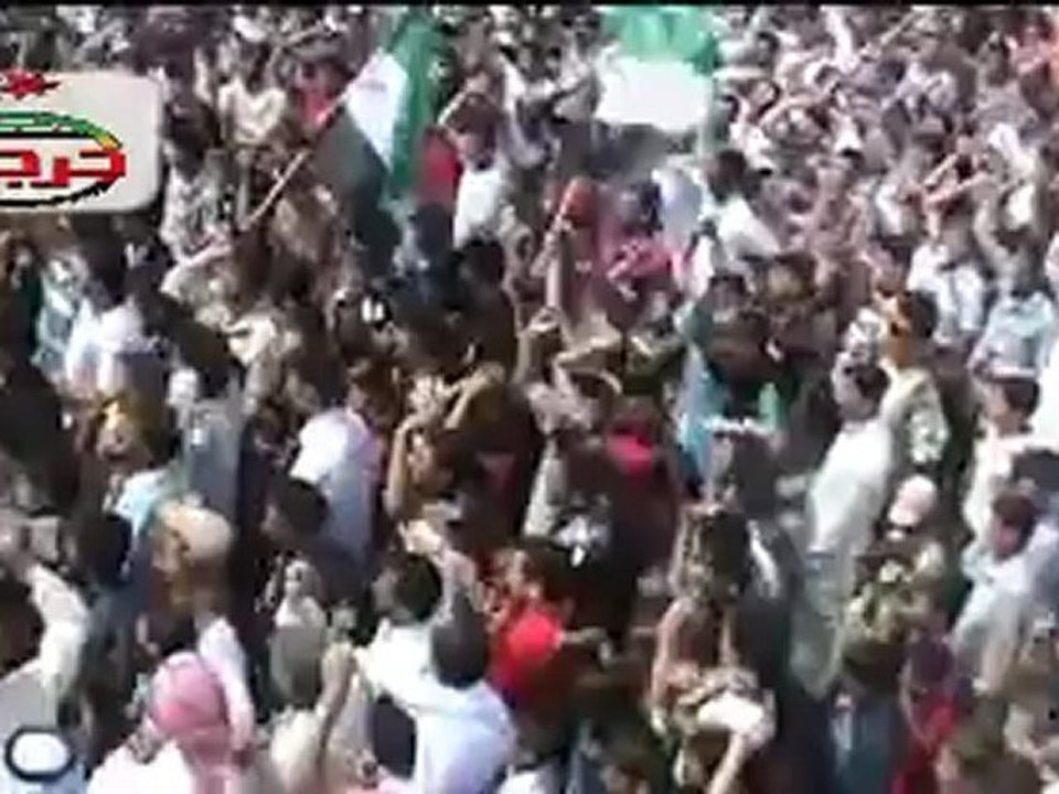 Syria فري برس ادلب جرجناز المحروقة مظاهرة لأحرار جرجناز يوم الاثنين 21 5 2012 ج1 Idlib