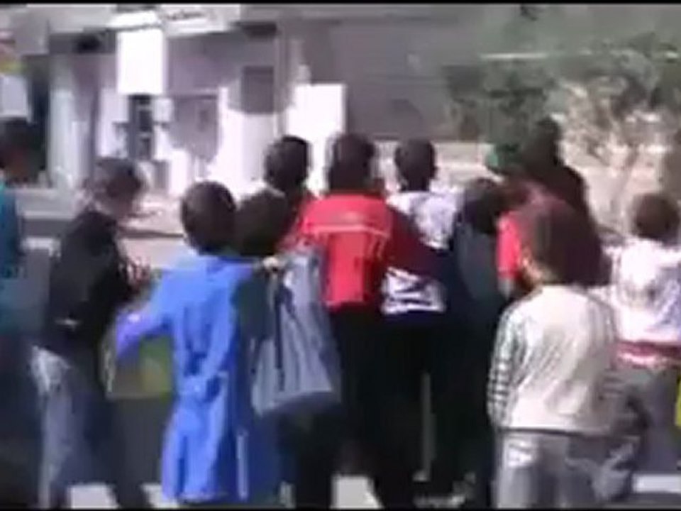 Syria فري برس  درعا بصرى الشام ؛؛انتفاضة الاطفال الاحرار نصرة للمدن المنكوبة؛؛21 5 2012جـ1 Daraa