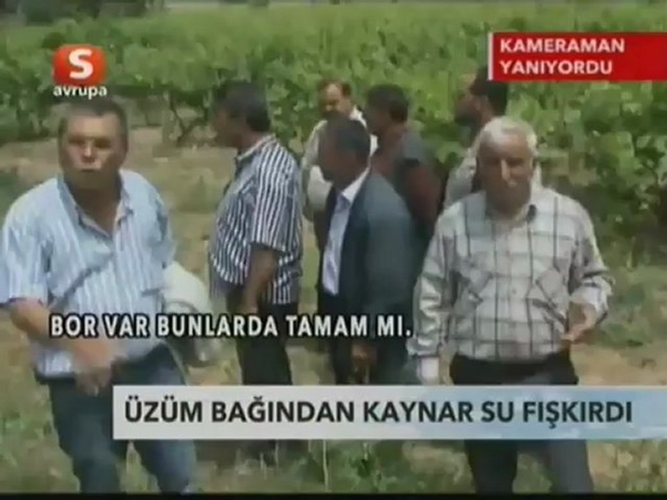 Üzüm Bağından Jeotermal Su Fışkırdı