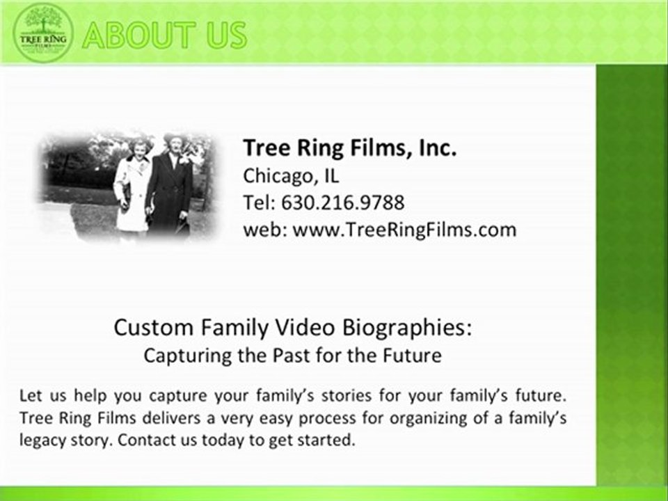 Invest time taking video biography training to create your family film