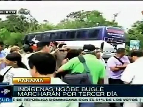 Indígenas panameños marchan contra hidroeléctrica