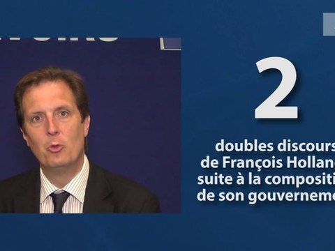 UMP - Le chiffre de la semaine par Jérôme Chartier : les 2 doubles discours de F. Hollande