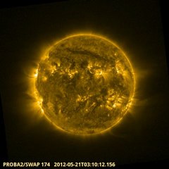 Eclipse annulaire du Soleil filmée par Proba-2