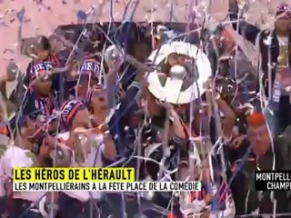 Montpellier place de la comédie fête son titre ! (vidéo itélé)