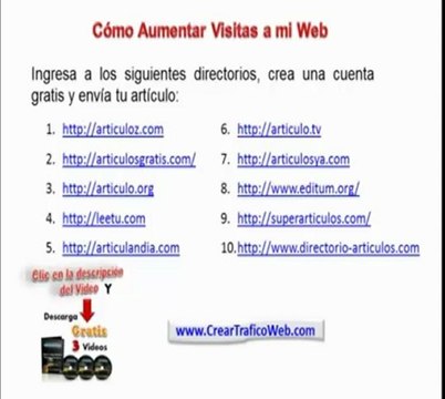 Como aumentar visitas web Descarga 3 videos que Revelan la fórmula que usan los Expertos