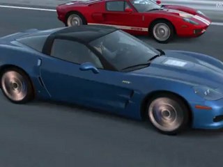 Скачать видео: Gran Turismo 5 - Chevrolet Corvette ZR1 vs Ford GT - Drag Race