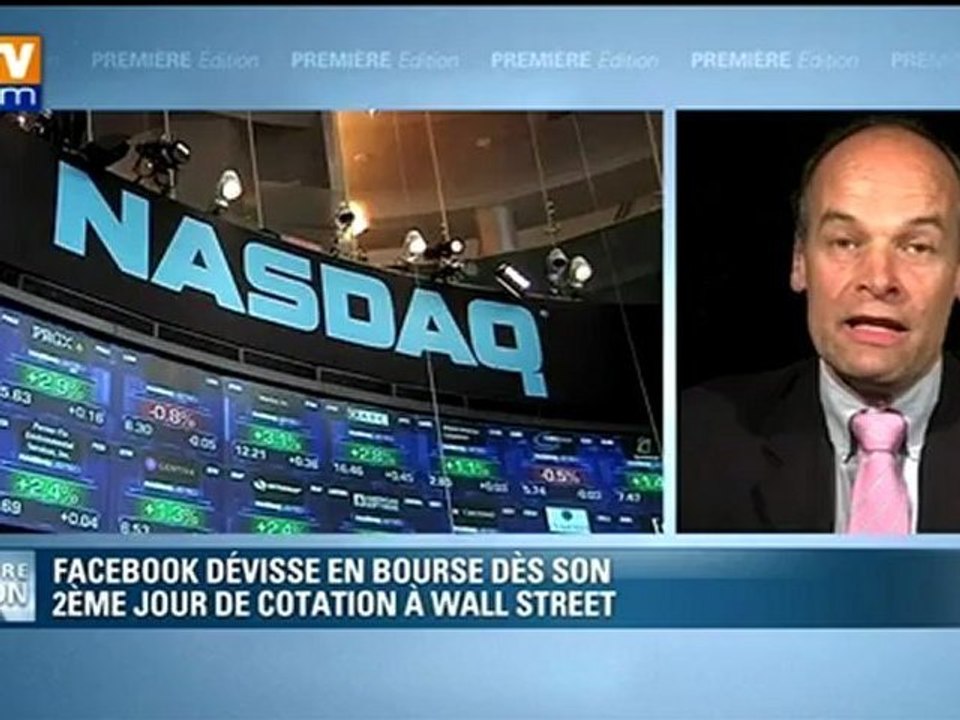 Facebook dévisse en bourse au deuxième jour de sa cotation à Wall Street
