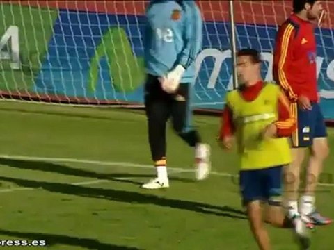 La selección española se entrena para la Eurocopa