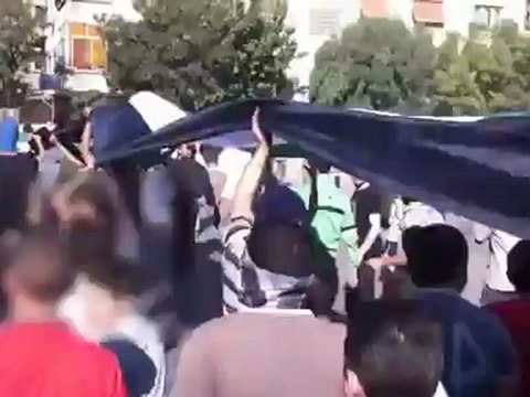 Syria فري برس مظاهرة حاشدة على الشارع العام دمشق جوبر 21 5 2012 Damascus
