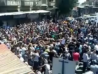 Syria فري برس لعن المقبور في تشييع الشهيد محمود 21 5 2012 Damascus