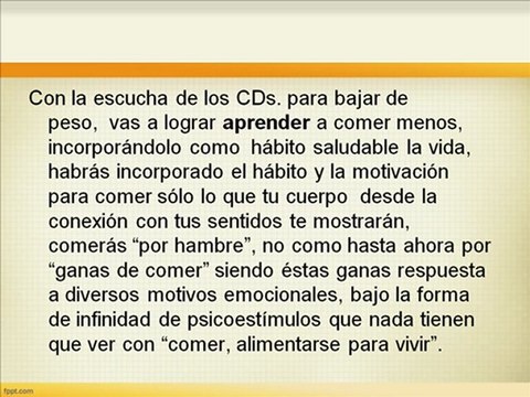 Hipnosis Clínica - Bajar de Peso con Hipnosis