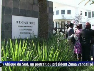 Un tableau controversé représentant Zuma vandalisé