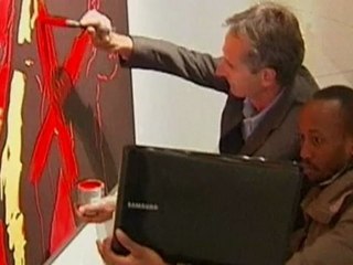 President Zuma penis painting defaced by protesters