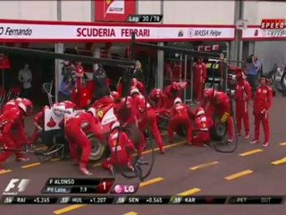 Pit Stop dei primi, Raikkonen rischia ai box, GP Monaco 2012