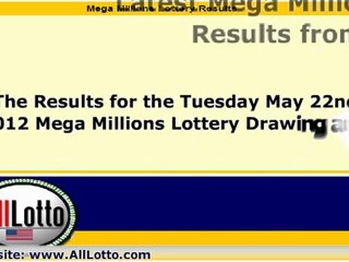 Powerball Lottery Drawing Results for May 22, 2012