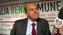 Bersani - Nei ballottaggi noi per un cambiamento vero, no ad avventure già vecchie (18.05.12)