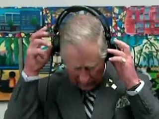 Prince Charles spins the vinyl
