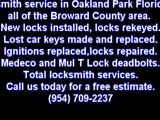 Oakland Park Locksmiths (954) 709-2237