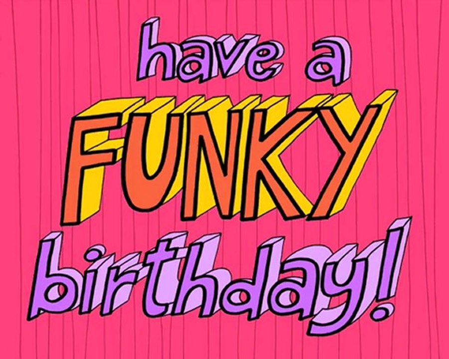 Funky Happy Birthday Cartoon eCard
