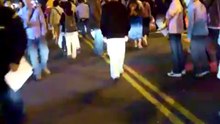 Motorcycle runs into crowd of hundreds!