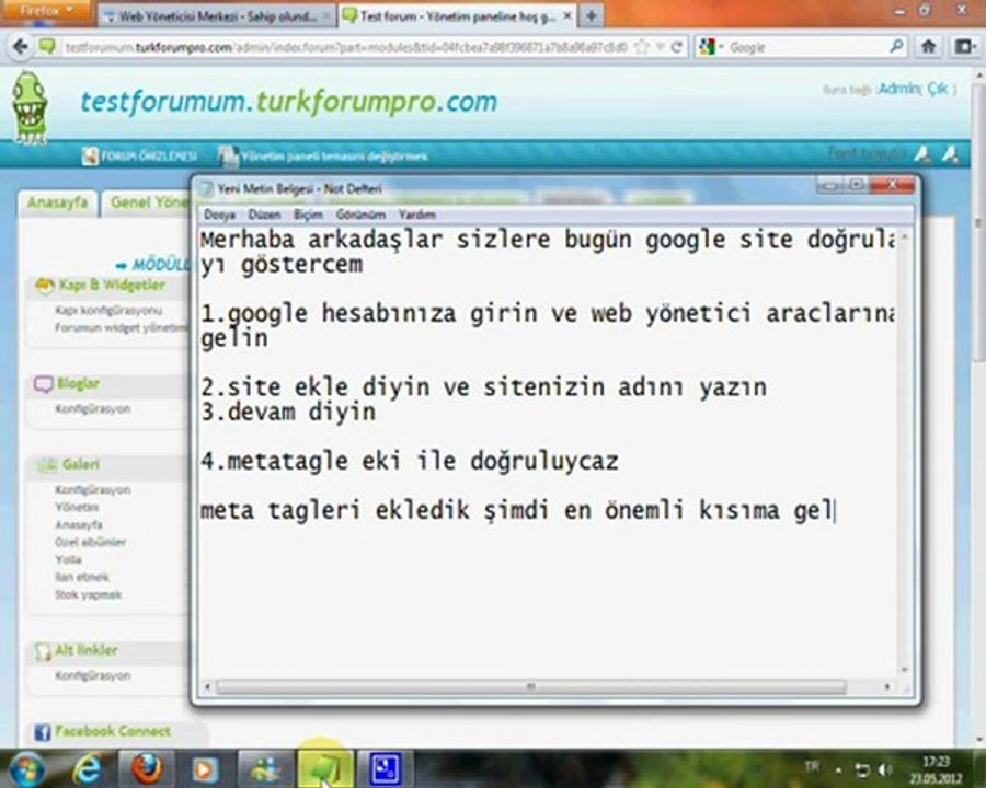 google site doğrulama