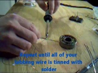 How to make solar panels - tinning the tabbing wire