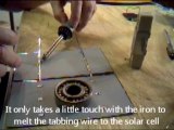 How to make solar panels stringing the cells together