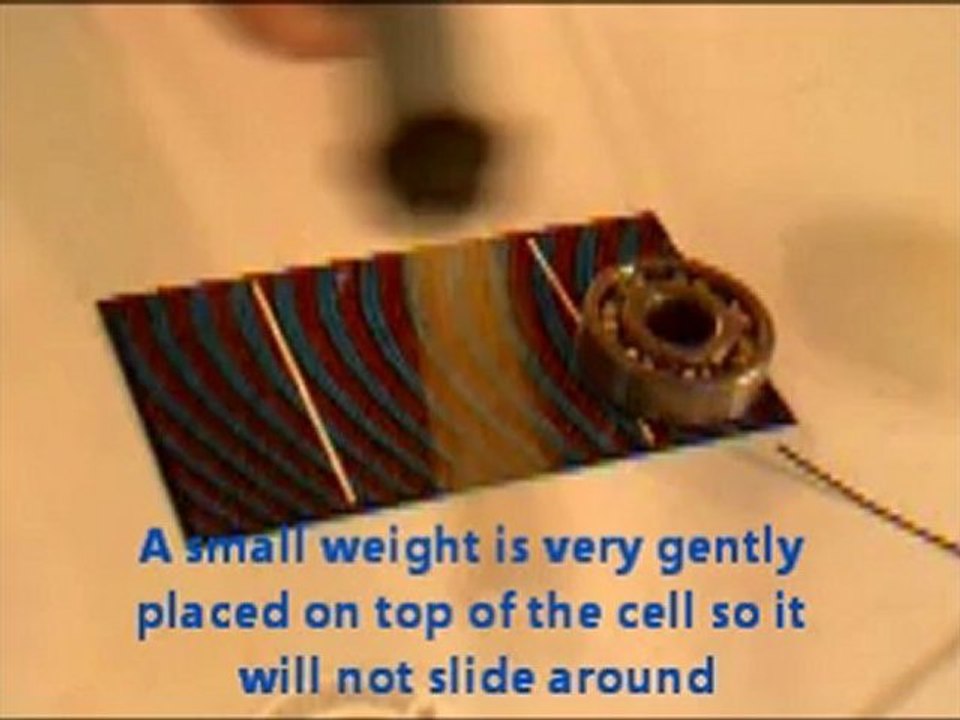 How to pre tin a solar cell for assembly