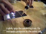 How to solder tabbing wire onto solar cells