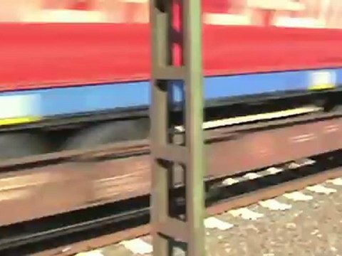 Züge bei Osterspai am Rhein, MRCE BR189, BR155, 3x DBAG BR185, BR423, BR427, 2x BR428