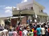 Syria فري برس درعا غصم مظاهرة صباحية تنادي باسقاط النظام و نصرة للمدن المحاصرة 23 5 2012 Daraa