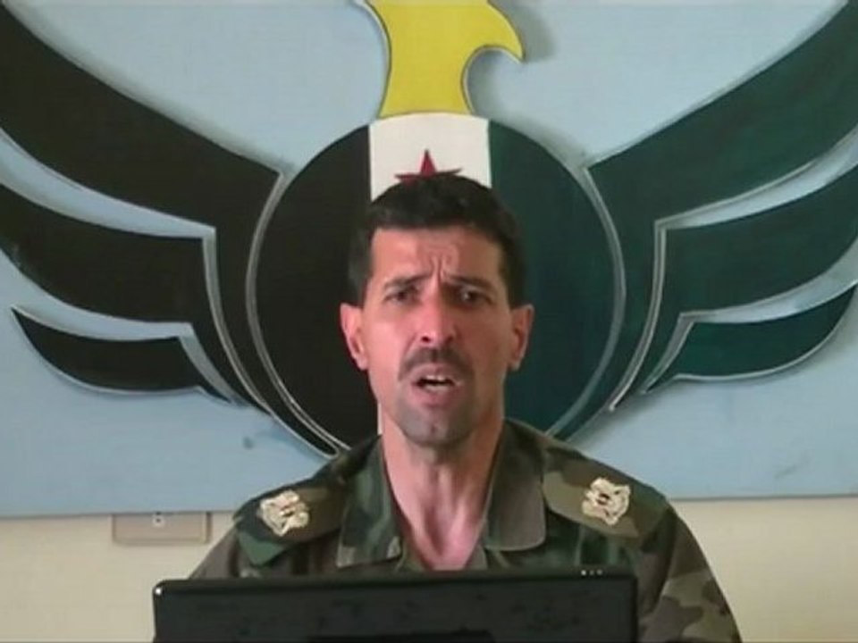 Syria فري برس حمص الحولة انشقاق الرائد سعد الدين عبد الهادي بكار23 5 2012 Homs