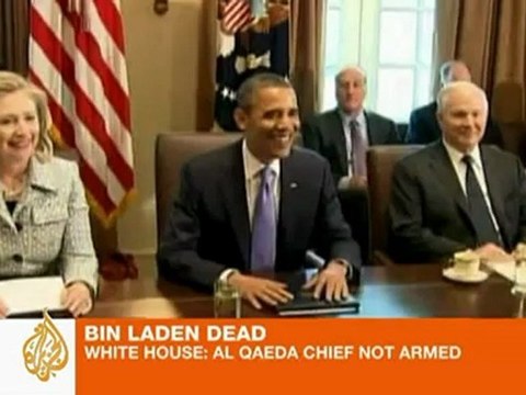 White House confirms Al Qaeda chief not armed