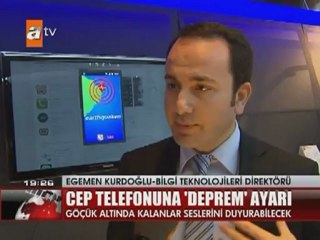Cep Telefonuna Deprem Ayarı