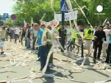 Polonyalı taksicilerden kemer sıkma protestosu