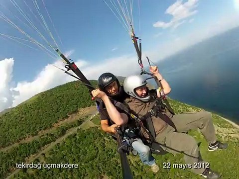 tekirdağ uçmakdere yamaç paraşütü uçuşları 22 mayıs 2012