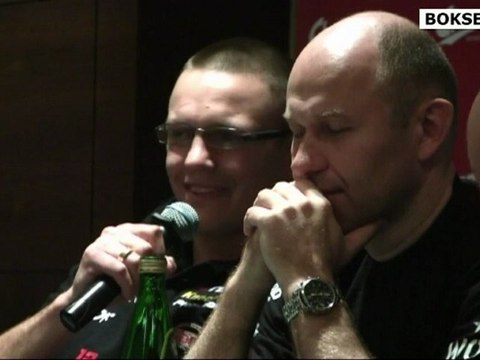 Andrzej Wawrzyk i Fiodor Łapin przed walką z Denisem Bachtowem